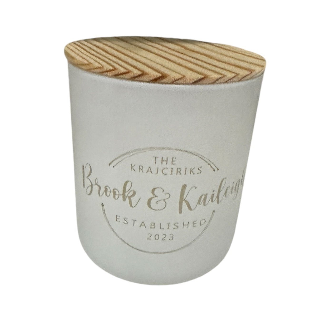 Custom Etched Signature Candle