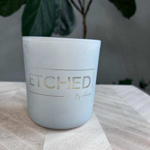 Custom Etched Signature Candle