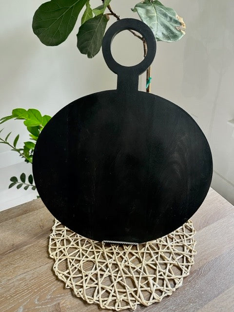 Custom Etched Black Round Board 20"