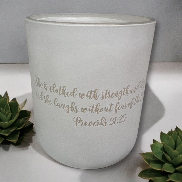 Custom Etched Signature Candle